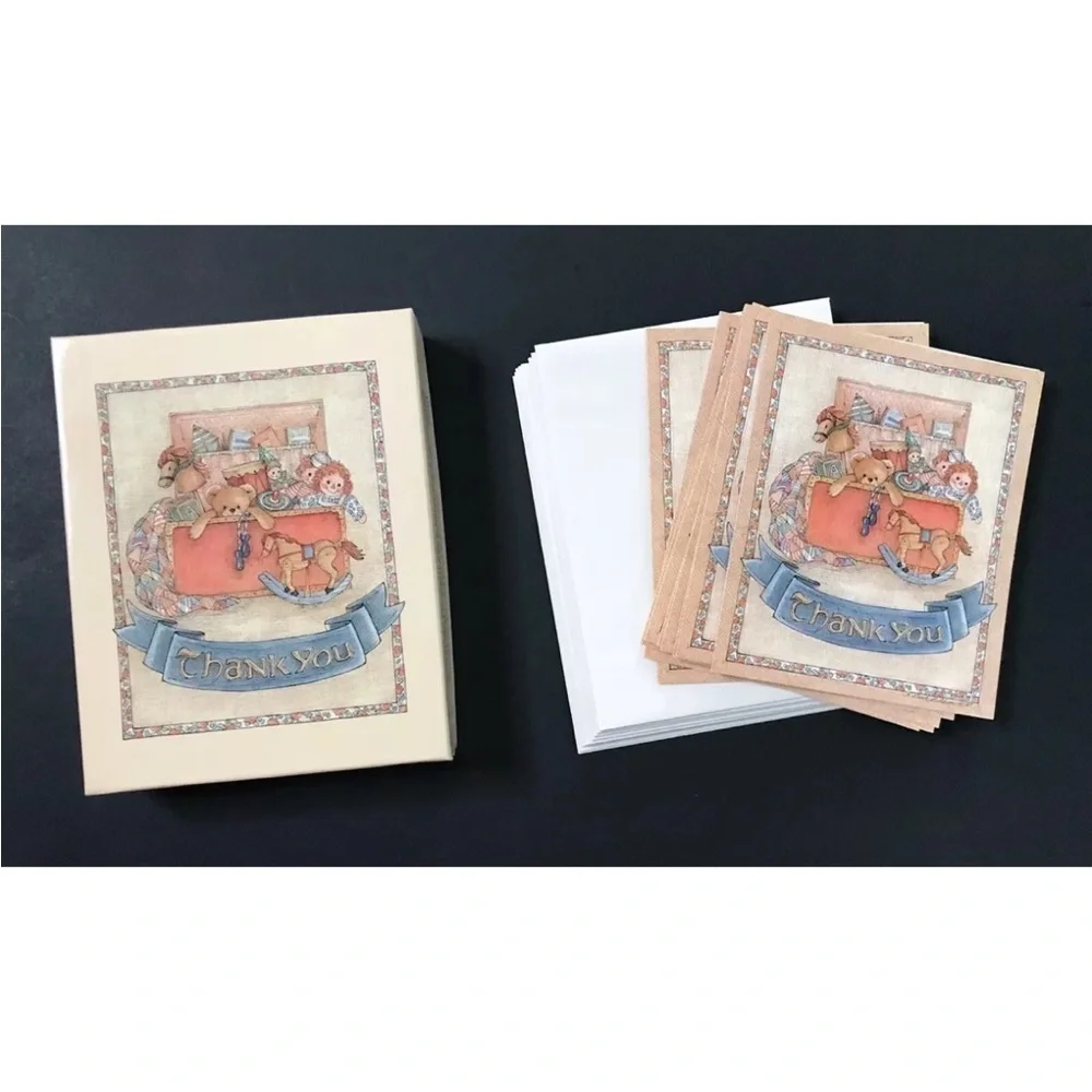 Vintage Sherri Buck Baldwin Toy Chest Thank You Card Set Main Street Press